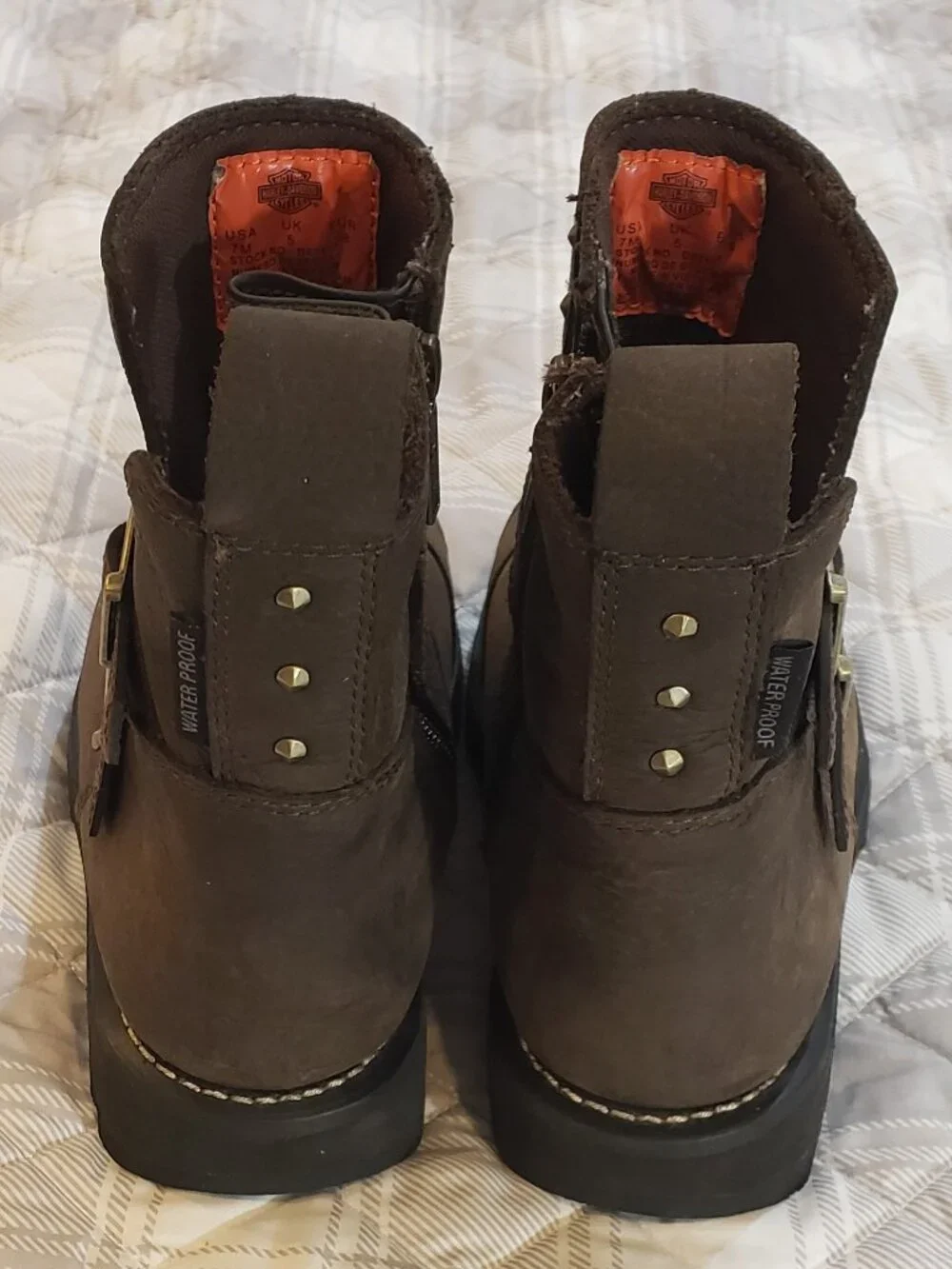 Harley Davidson Women's Amesbury Waterproof Motorcycle Boots Size 7M